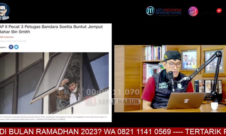 Tangkapan Layar Siarang Langsung Refly Harun. Sumber Foto: Youtube/ Refly Harun