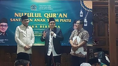 Ali Masykur Musa (Ketua PP. ISNU) dalam acara Nuzulul Qur’an. Sumber foto: Istimewa