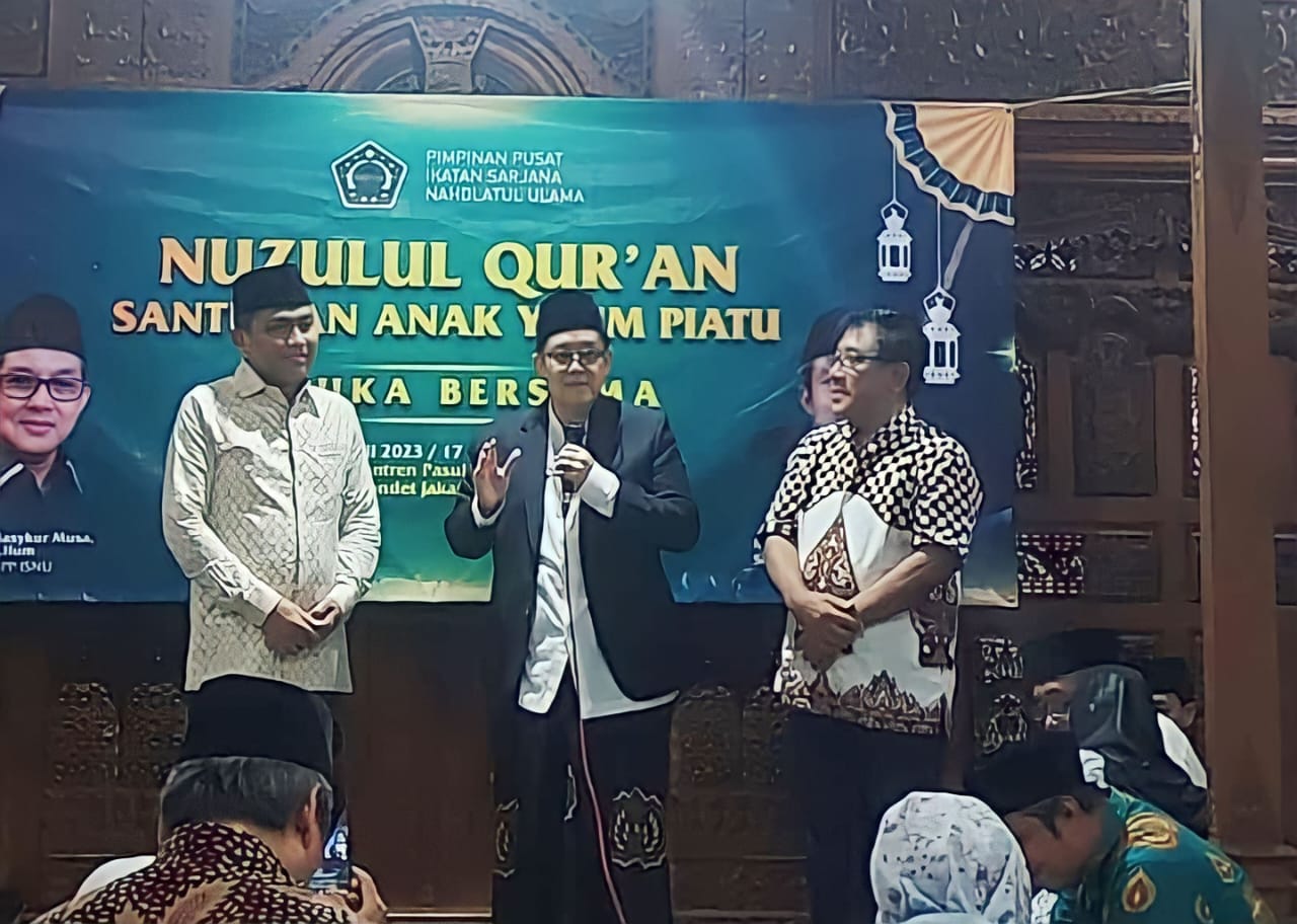 Ali Masykur Musa (Ketua PP. ISNU) dalam acara Nuzulul Qur’an. Sumber foto: Istimewa