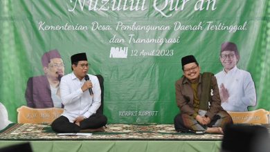 Abdul Halim Iskandar (Mendes PDTT) menghadiri Nuzulul Qur'an. Sumber foto: Humas Kemendes PDTT