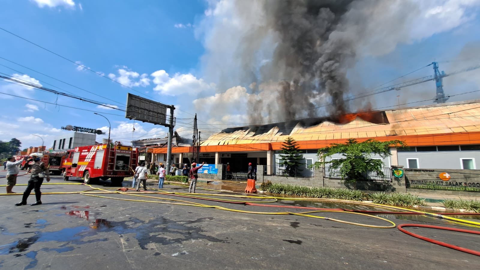 kondisi kebakaran di Rumah Sakit Salak Kota Bogo. Sumber foto: Dok Pemkot Bogor