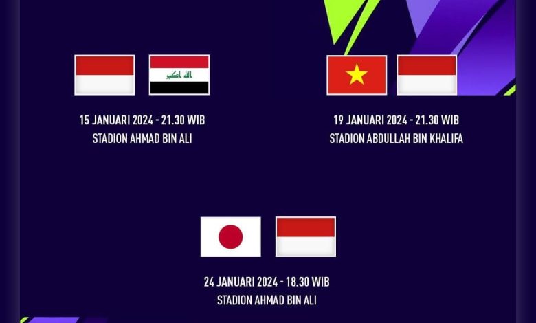 Indonesia Masuk Grup Neraka Piala Asia 2023