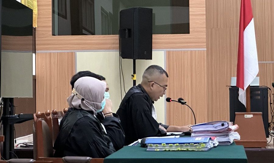 Jaksa Penuntut Umum Persidangan Haris Azhar dan Fatia Maulidiyanti. Sumber Foto: Twitter/@KontraS