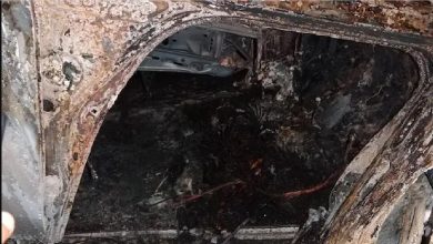 Kondisi mobil korban yang terbakar. Sumber foto:Polri.go.id