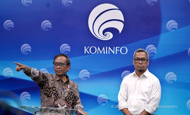 Mahfud MD (Plt. Menteri Kominfo). Sumber foto: Humas Kominfo