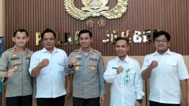 Muh Khotib (Cabdin Pendidikan Wil Jember) bersama kapolres jember dan jajaranya. Sumber Foto: Istimewa