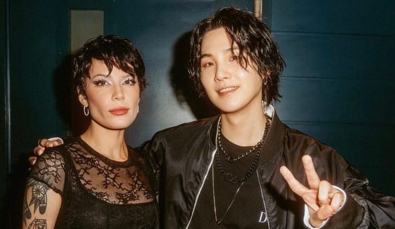 Penyanyi internasional, Halsey dan Suga BTS Sumber Foto: Instagram @iamhalsey