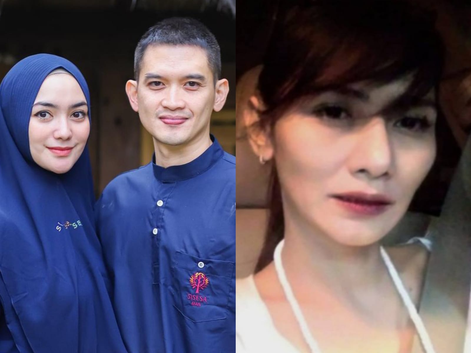 Rezky Aditya bersama istri dan Wenny Ariani. Sumber foto: Una