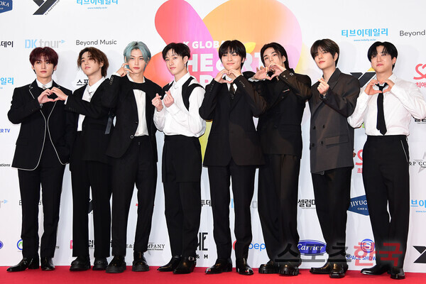 Stray Kids di Red Carpet K Global Heart Dream Award 2023 Sumber Foto: Sports Hankooki