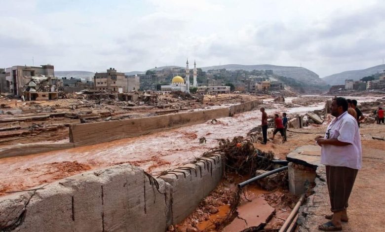 Situasi kota Derna setelah dilanda banjir. Sumber foto: Twitter @RyatTraditional