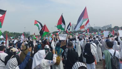 Aksi Akbar Aliansi Rakyat Indonesia Bela Palestina di Monas. Sumber foto: Istimewa