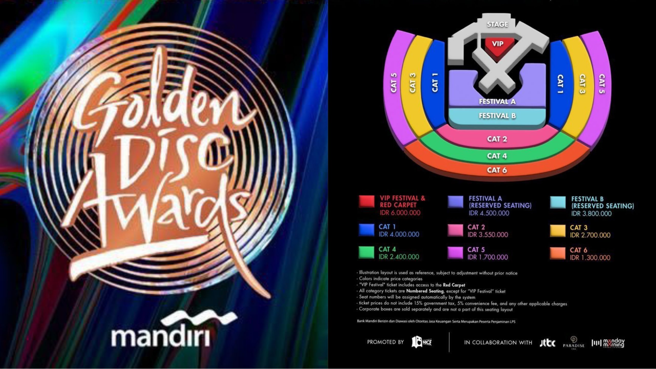 Dijual Mulai 23 November, Intip Daftar Harga Tiket Golden Disc Awards