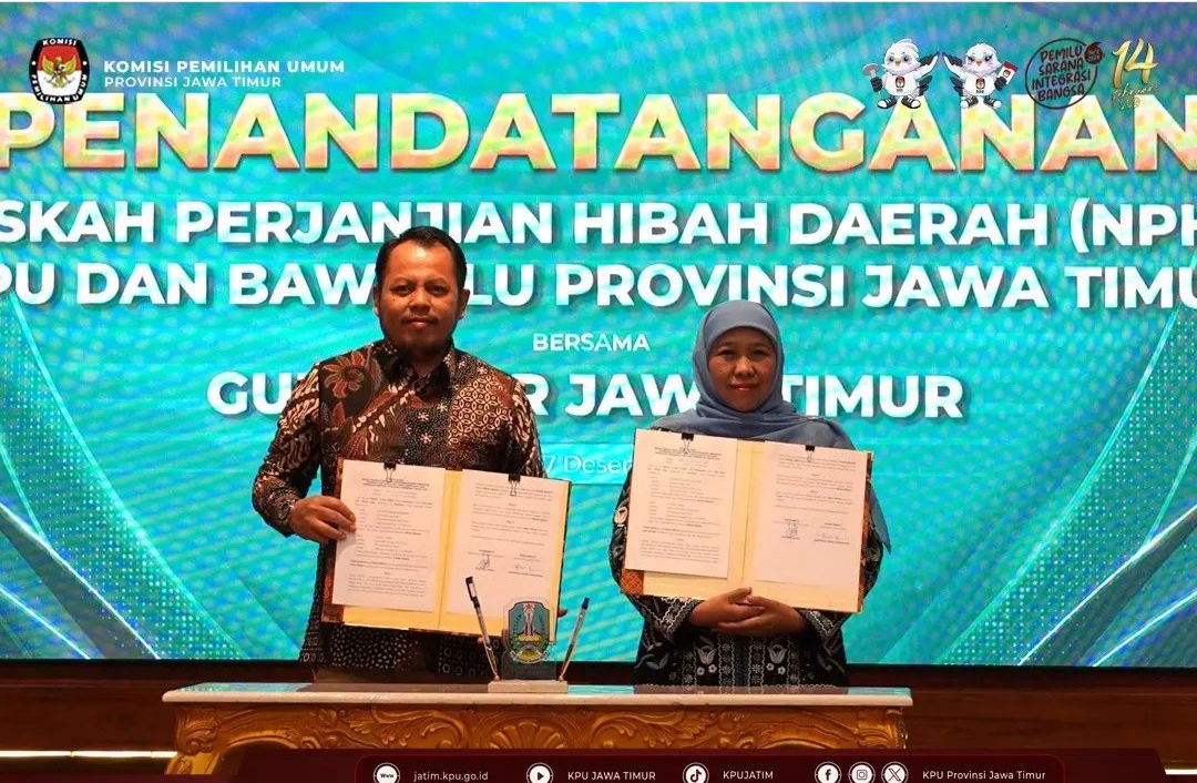 KPU Jatim Teken NPHD Pilkada 2024