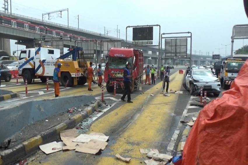 kondisi TKP kecelakaan akibat truk ugal-ugalan, Sumber foto: Istimewa