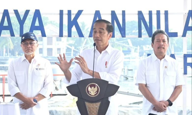 Joko Widodo meresmikan Tambak Ikan Nila di Karawang