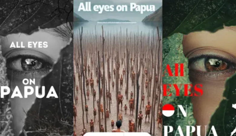 All Eyes on Papua Gerakan orang papua selamatkan tanah adat dari perkebunan sawit, Sumber foto: Istimewa