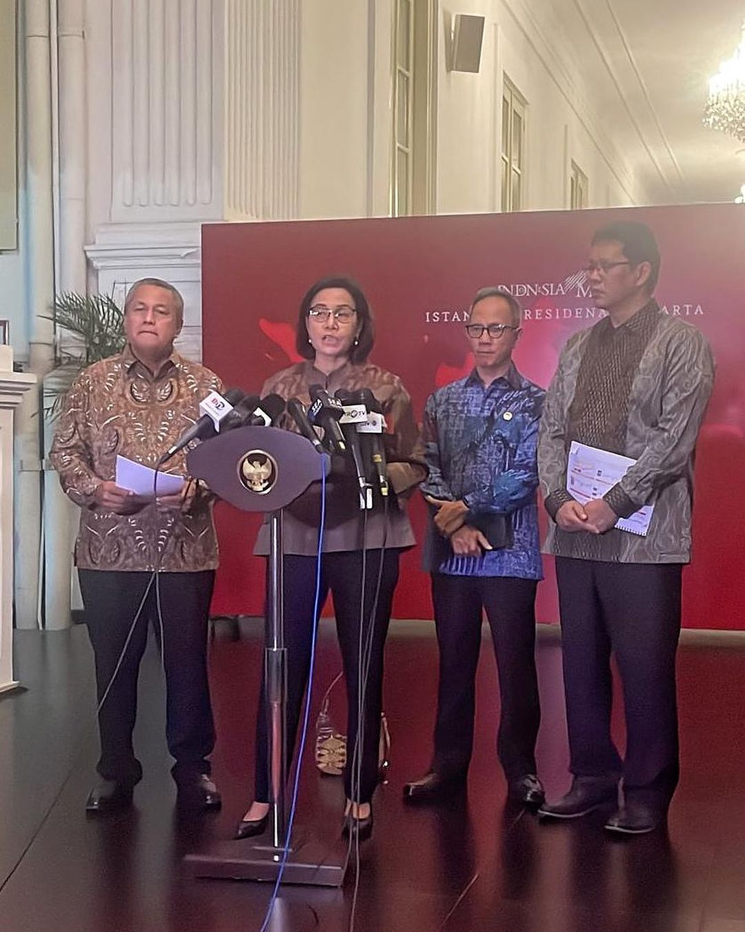 Sri Mulyani Jelaskan Kondisi Rupiah Usai dari Istana