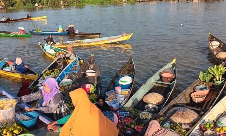 Pasar Terapung Lok Baintan. Sumber foto: Istimewa