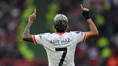 Pemain Liverpool, Luis Diaz yang mencetak brace dalam laga Manchester United vs Liverpool Foto: Twitter @sportz_point