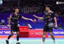 Muhammad Shohibul Fikri dan Daniel Marthin Foto: Twitter @INABadminton