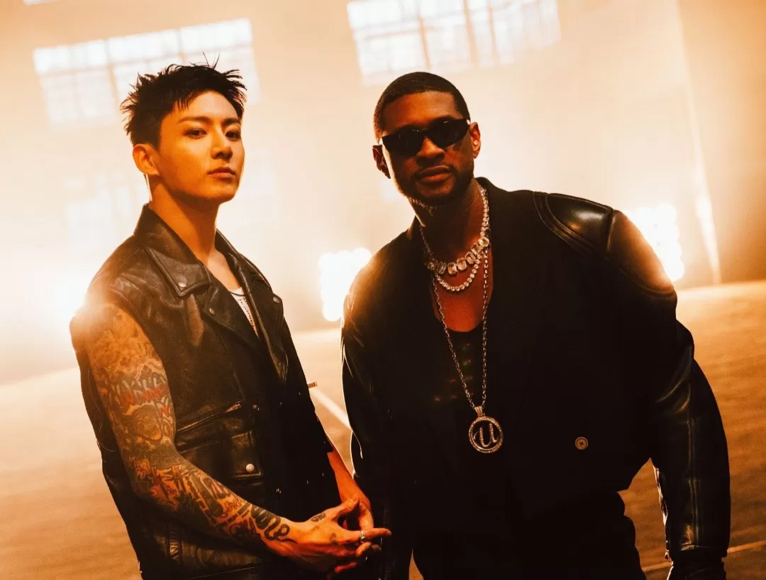 Jungkook BTS dan Usher Sumber Foto: HYBE