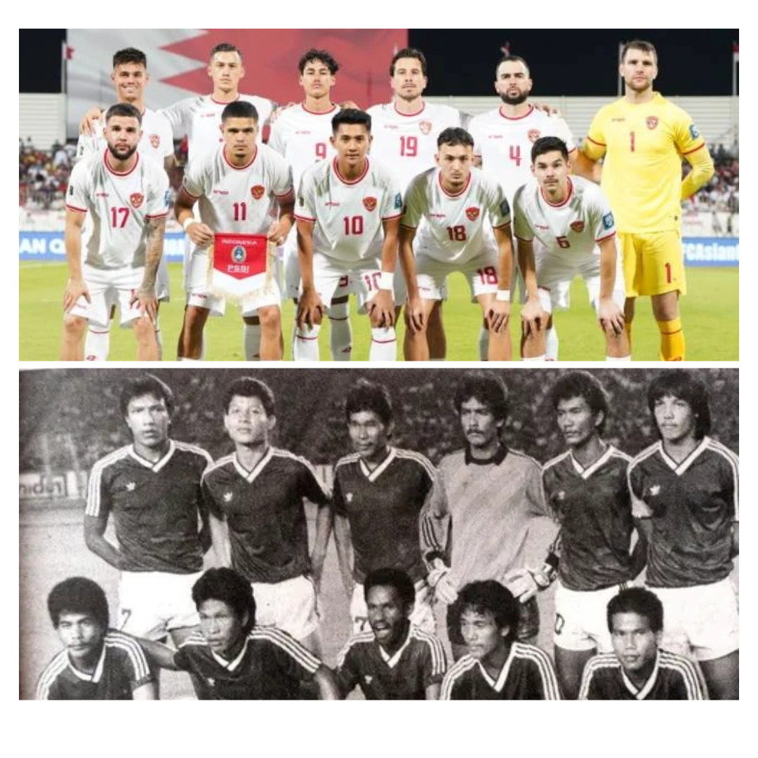 Skuad Timnas Indonesia dan Timnas Indonesia 1987 Foto: Istimewa