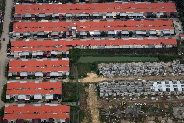 Foto udara sebuah kompleks perumahan yang sedang dibangun, Sumber foto: Istimewa