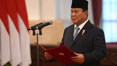 Presiden Prabowo Subianto membacakan sumpah saat upacara pelantikan, Sumber foto: Istimewa