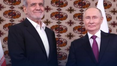 Masoud Pezeshkian dan Vladimir Putin. Sumber Foto: Istimewa