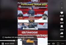 Tangkapan layar momen debat Pilkada Nganjuk. Sumber: Tik Tok @suluhpergerakan