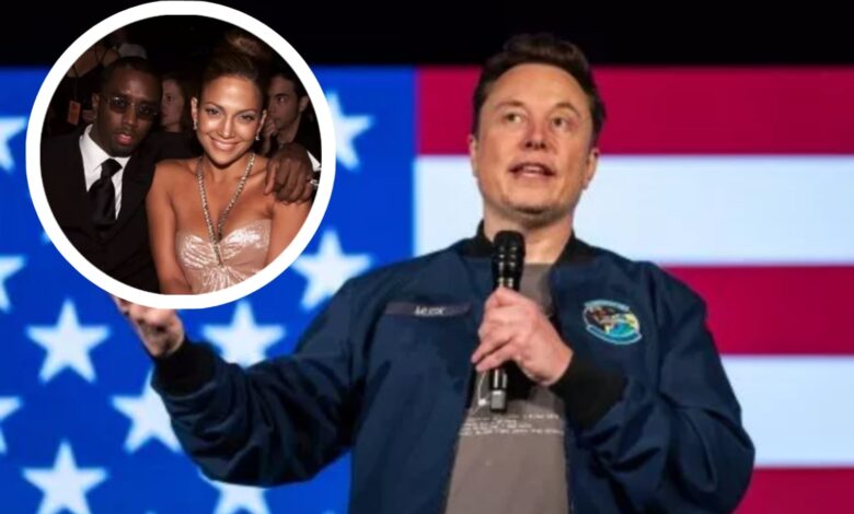 Elon Musk, Jennifer Lopez, dan Diddy Sumber Foto: Getty Images