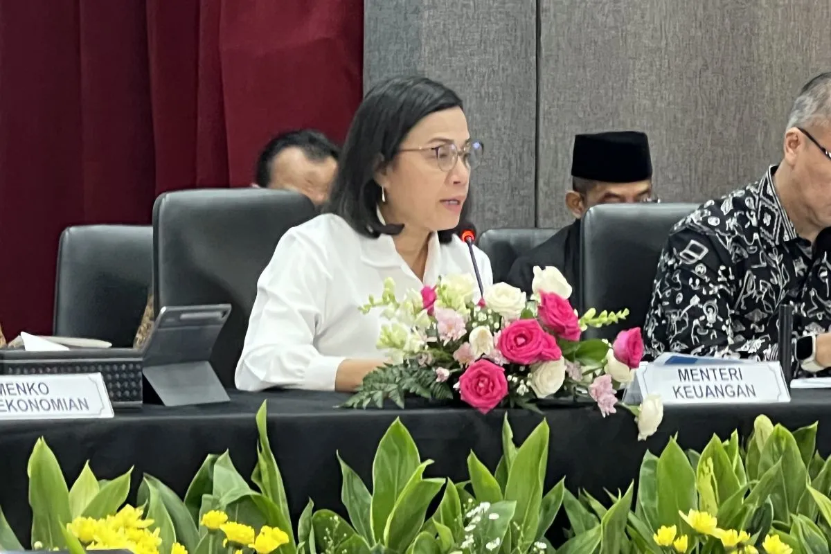 Menteri Keuangan Sri Mulyani dalam Konferensi Pers Paket Kebijakan Ekonomi, Sumber Foto: Istimewa