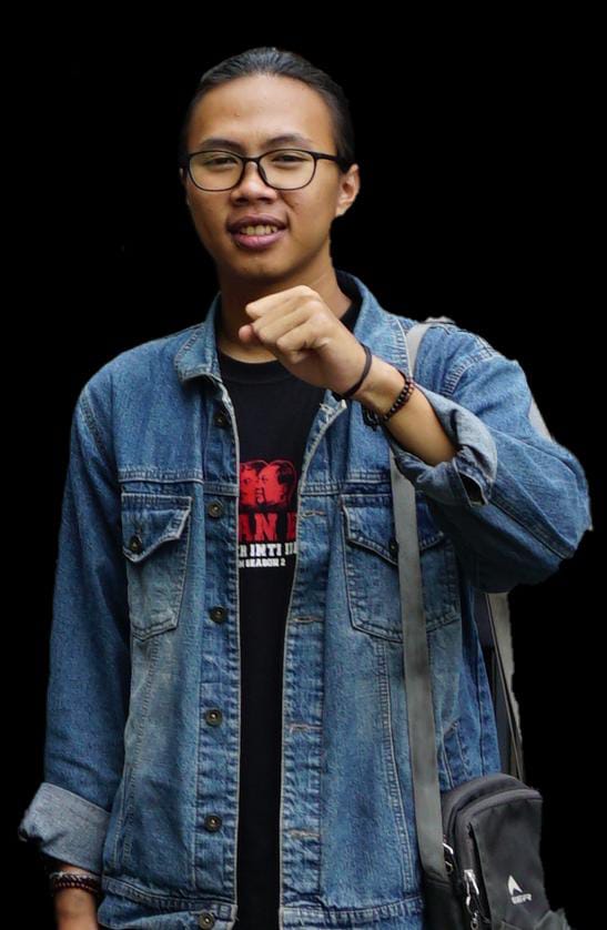 Keterangan Foto: Saighoni Kader PMII Hukum UIJ. Sumber: Istimewa